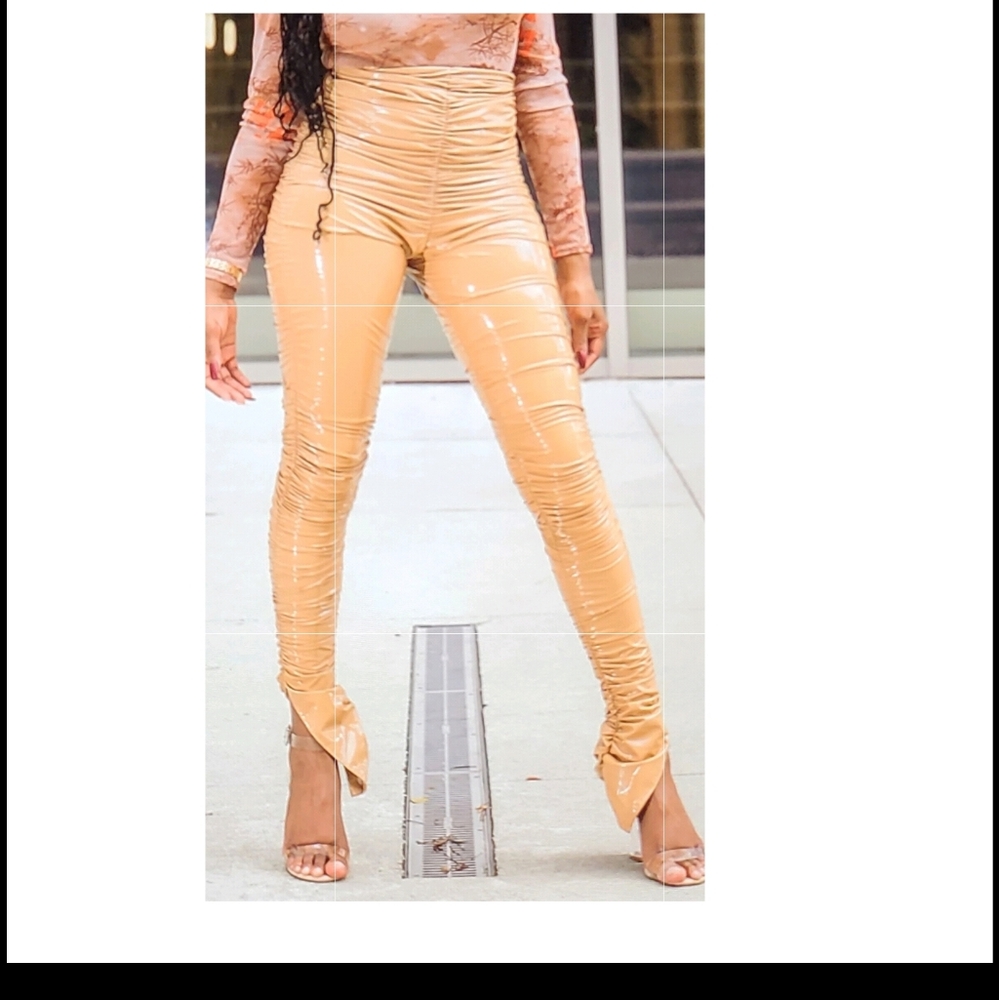 PU Faux Leather Pants